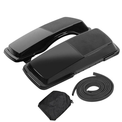 Black 6x9" Saddlebag Speaker Lids for Harley Touring Electra Road Glide (93-13)