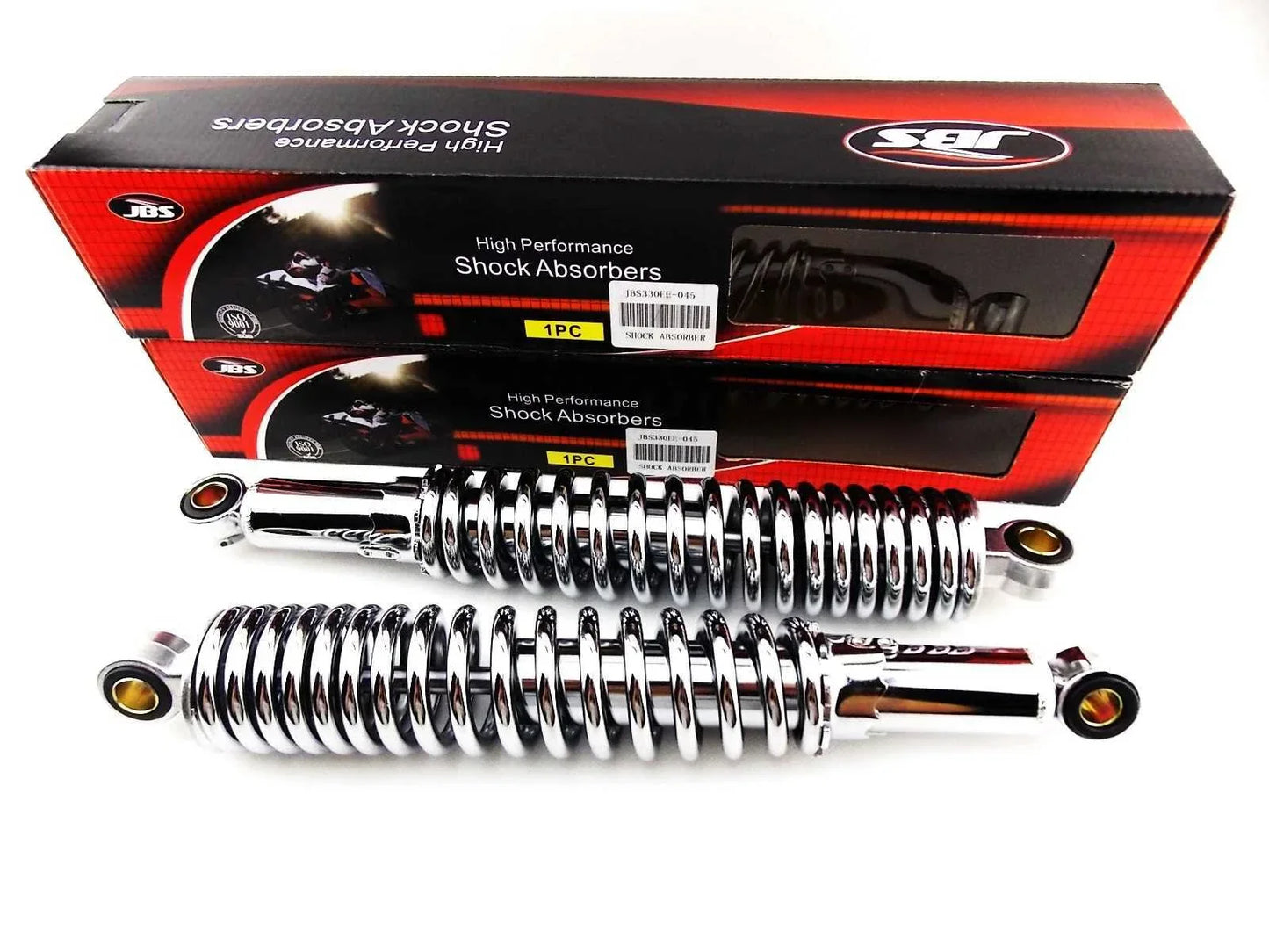 13 Inch JBS Chrome Rear Shock Absorbers for Harley Davidson FXRS 1340 (1982-1994)