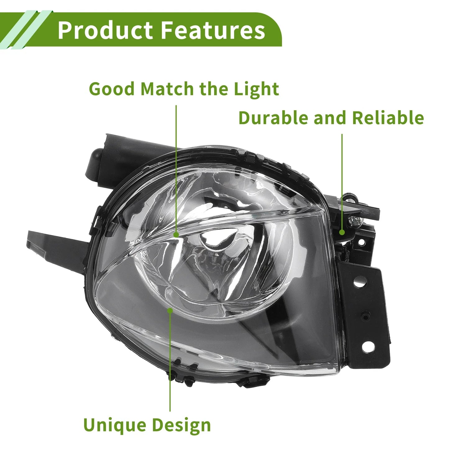 1 x Fog Light Grill for BMW 330i (2006-2008) Clear Black