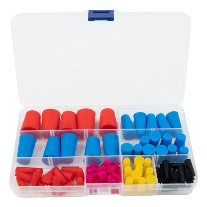 105 Pcs High Temp Masking Powder Coating Silicone Cone Assortment