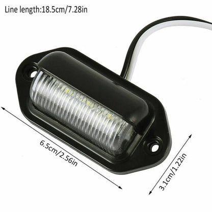 LED License Plate Light Lamp Bulbs 12V 1.2W 2 x Screw Set for Car