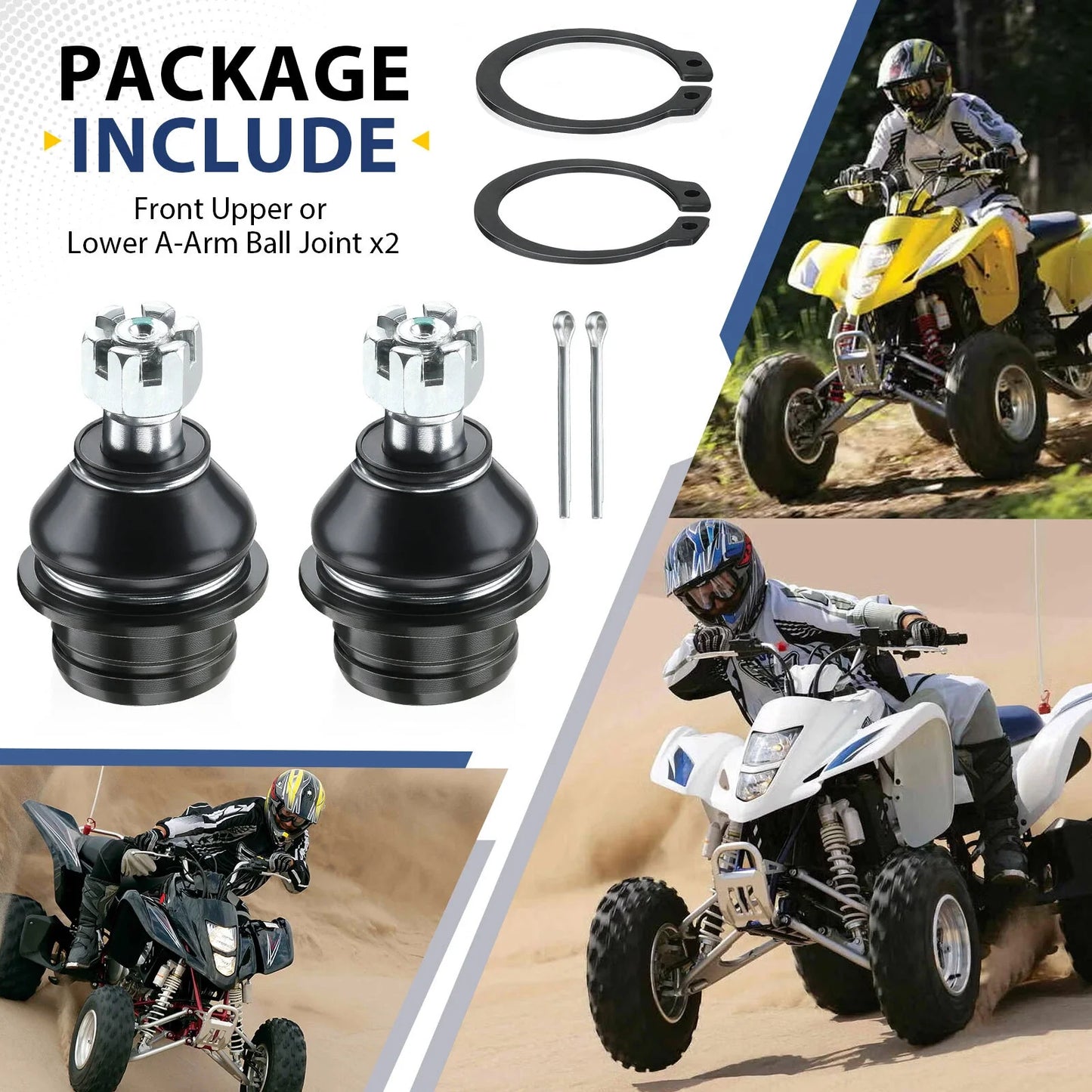 A-Arm Ball Joint Front Upper or Lower for Suzuki Ozark 250 LTF250 (2002–2014)