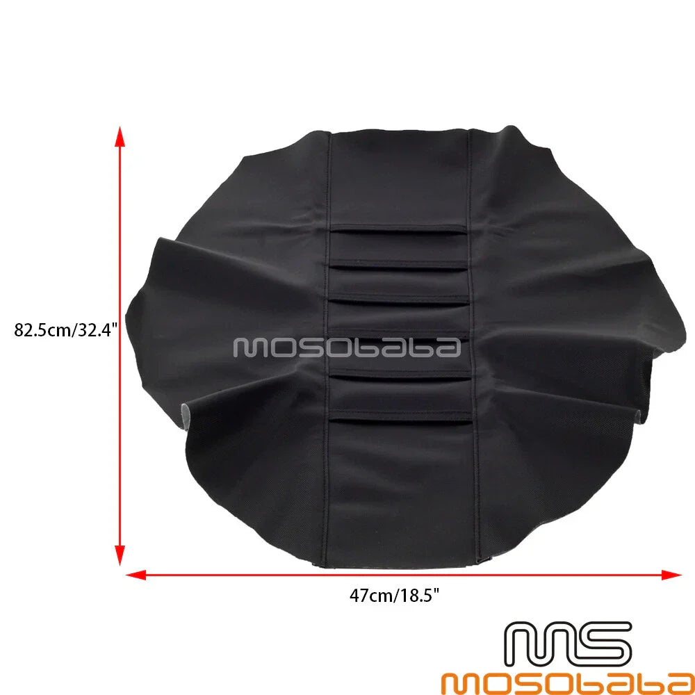 Ribbed Gripper Seat Cover for Honda Suzuki Yamaha Off Road Dirt Bike Universal