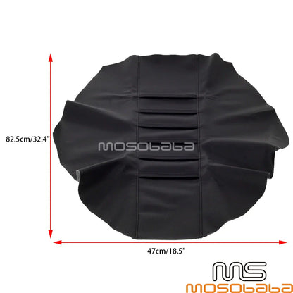 Ribbed Gripper Seat Cover for Honda Suzuki Yamaha Off Road Dirt Bike Universal
