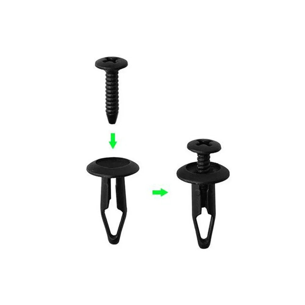 10 x Car Door Trim Panel Clips Screws for 2000-Up Ford Focus