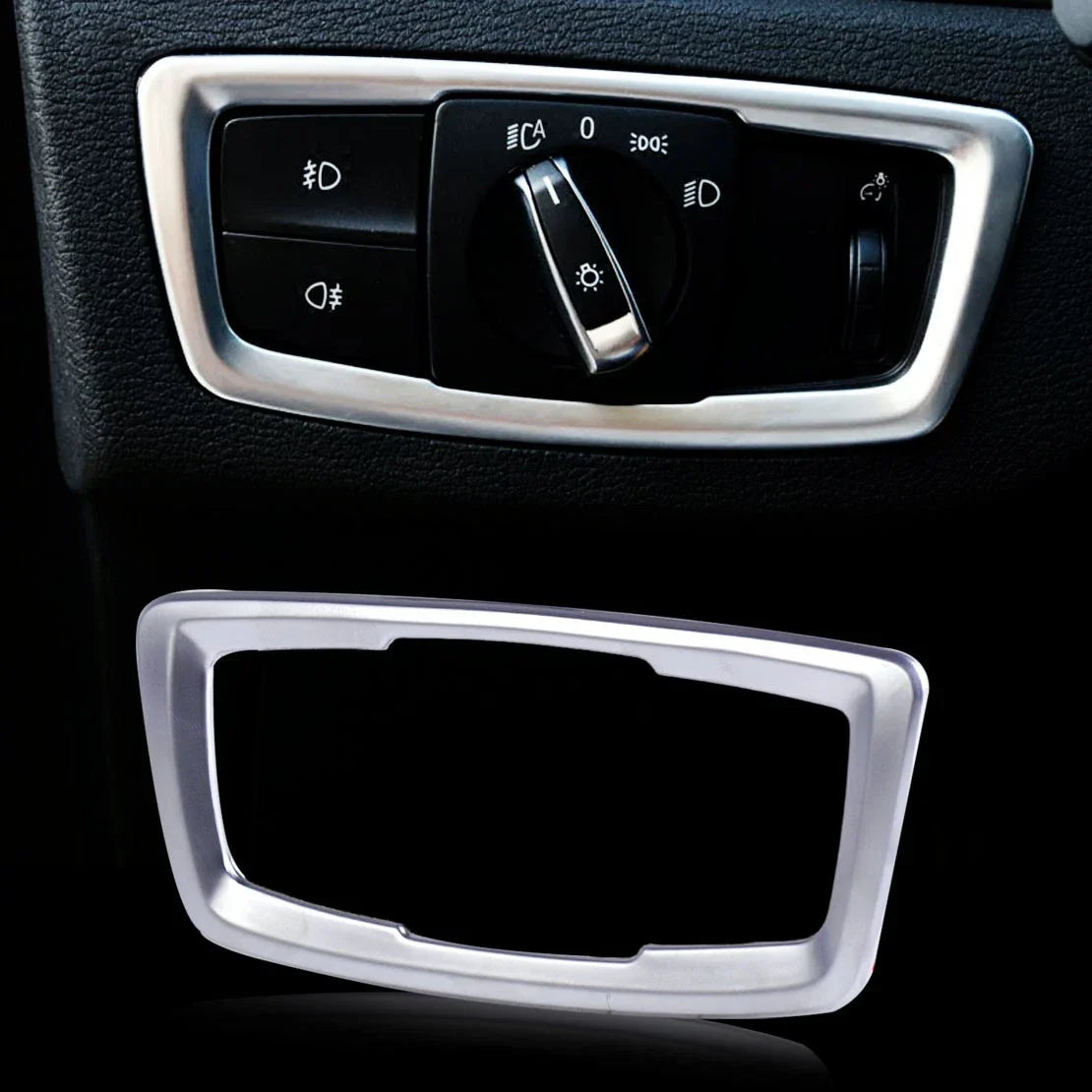 Chrome Headlight Switch Bezel Cover Trim for BMW X1 (2016-2023)