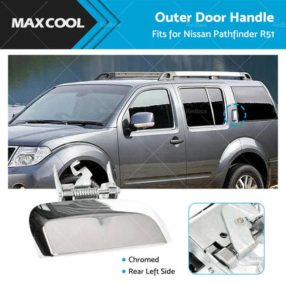 Rear LH Outer Door Handle Chrome for Nissan Pathfinder (2005-2013)