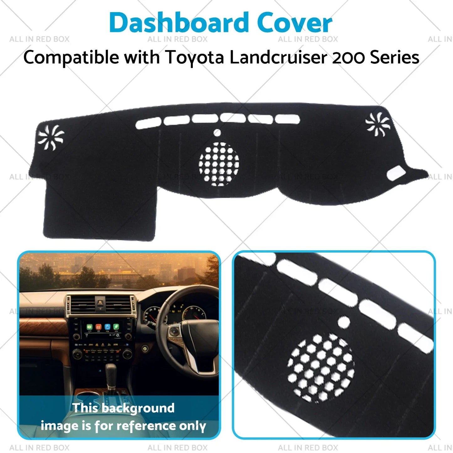 Dash Mat for Toyota Landcruiser 200 Series 3 VX GXL (2015-2021)