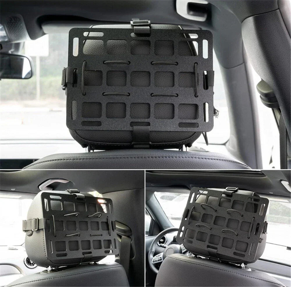 Tactical Molle Panel Headrest Gun Rack Storage for Universal Vehicle