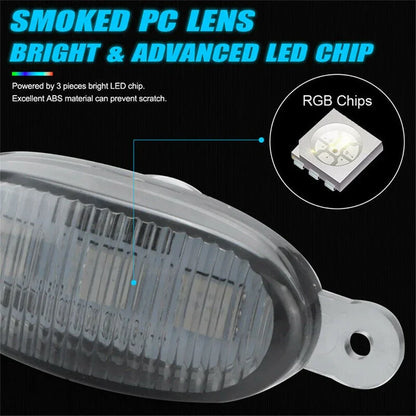 4 Pcs RGB LED Front Grill Lights for Toyota Tacoma, Tundra, Ford F-150