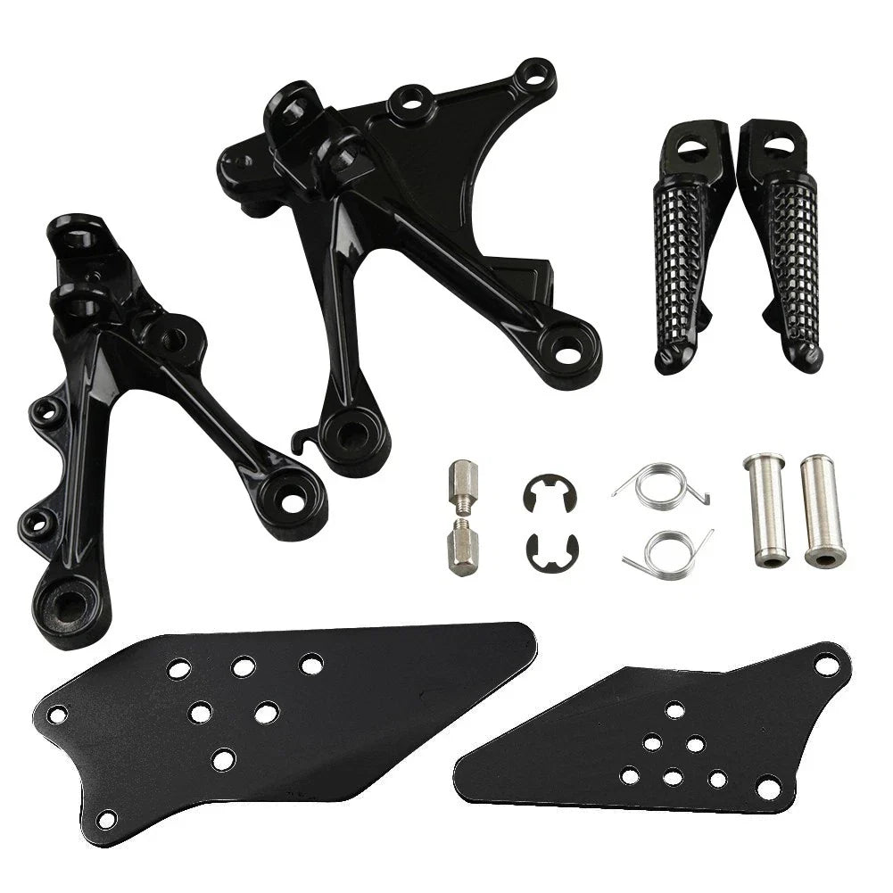 Black Front Rider Footrest Pegs for Kawasaki Ninja ZX6R (2005-2008)