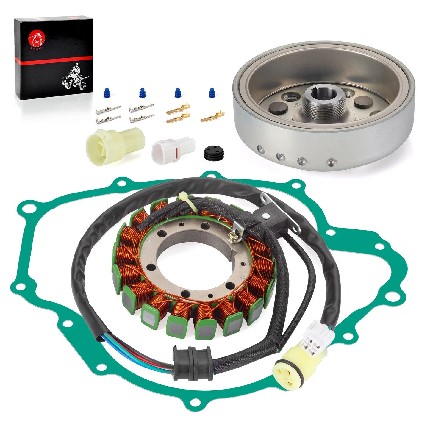 Stator & Flywheel w/ Gasket for Yamaha Rhino 660 YXR660F 4x4 (2004–2007)