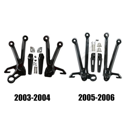 Black Rear Footrest Footpeg Bracket for Suzuki GSXR1000 (2003-2006)