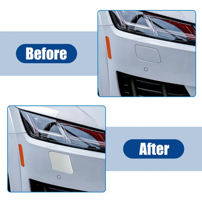 Right Front Headlight Washer Nozzle Cover for BMW Silver Tone