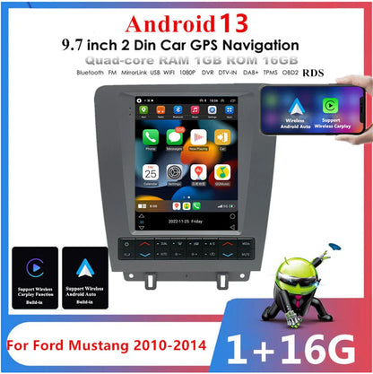 9.7" Car Stereo Radio GPS for 2010-2014 Ford Mustang, Wireless Carplay