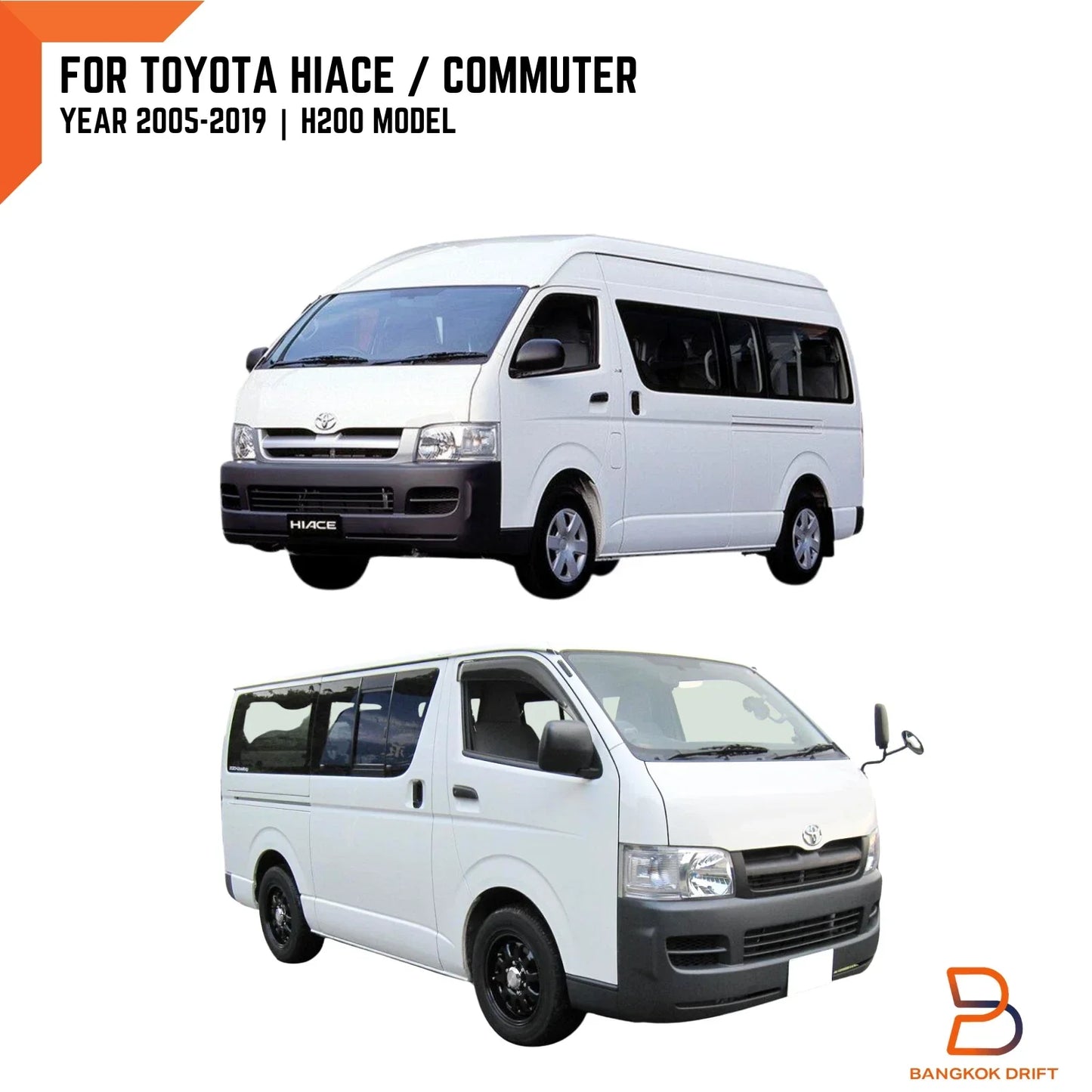 Visor Rain Shield Wind Deflector for Toyota Hiace Commuter (2005-2019)