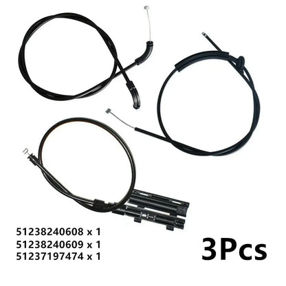 3 x Hood Release Cables for BMW 7 Series E65 E66 (2002-2008)