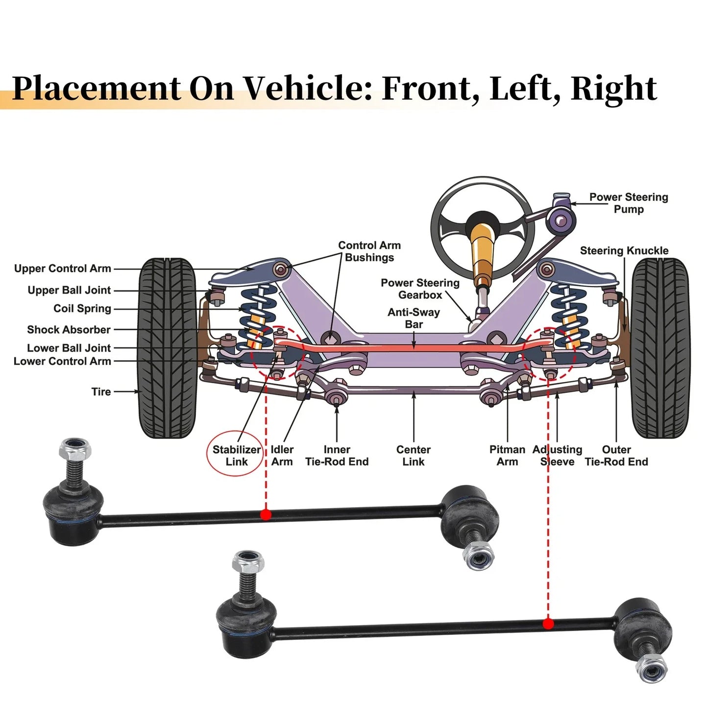 Front Stabiliser Sway Bar Link for BMW 525i (2001 - 2003)