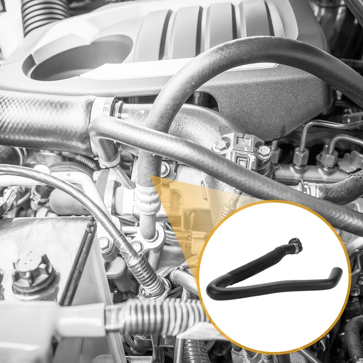 Car Engine Radiator Hose for BMW 128i (2008 - 2013) Rubber Black