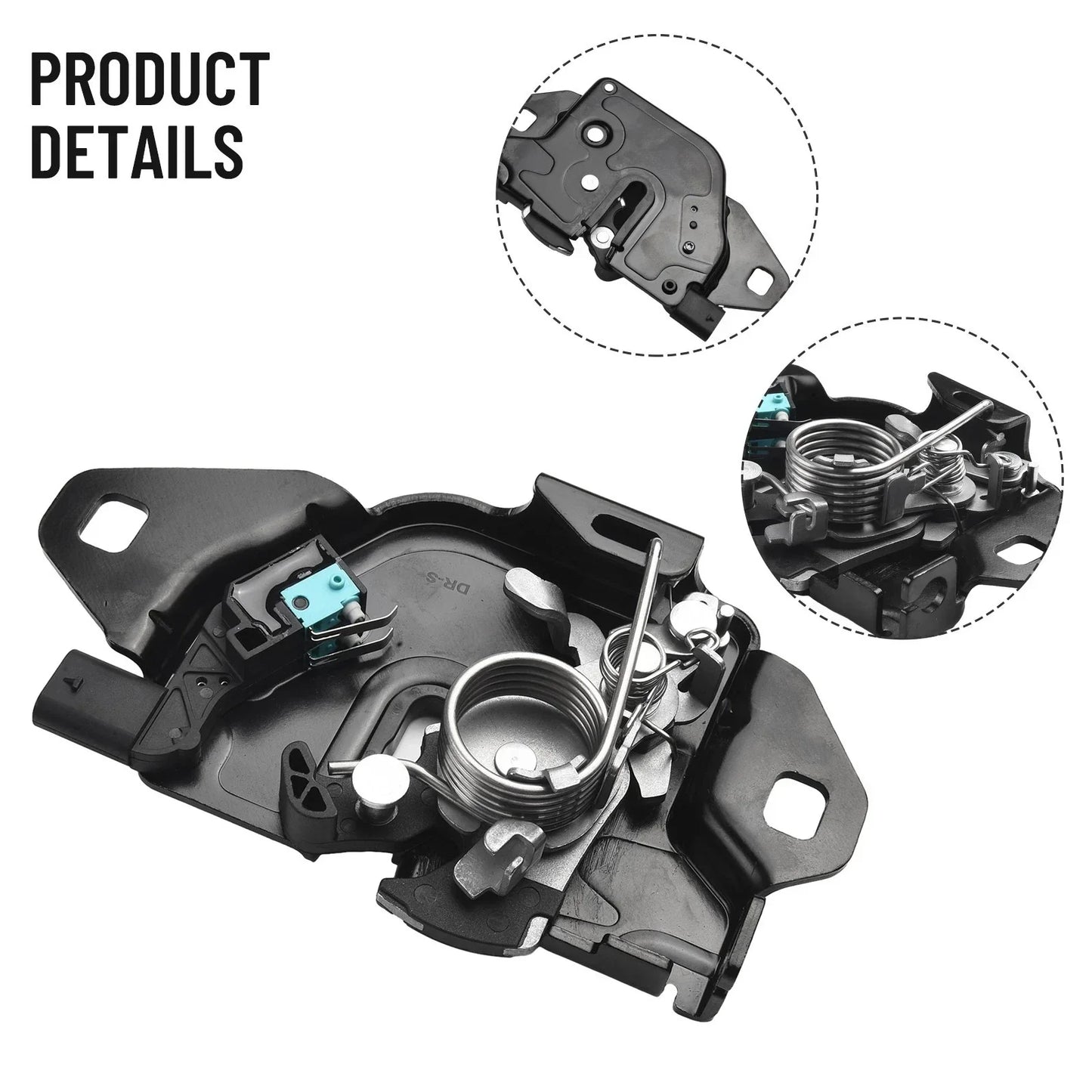 Hood Latch Release Auto Parts Accessories Black Metal