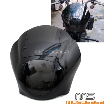 Headlight Fairing Windshield w/ 42-50mm Mount Clamp for Harley XL