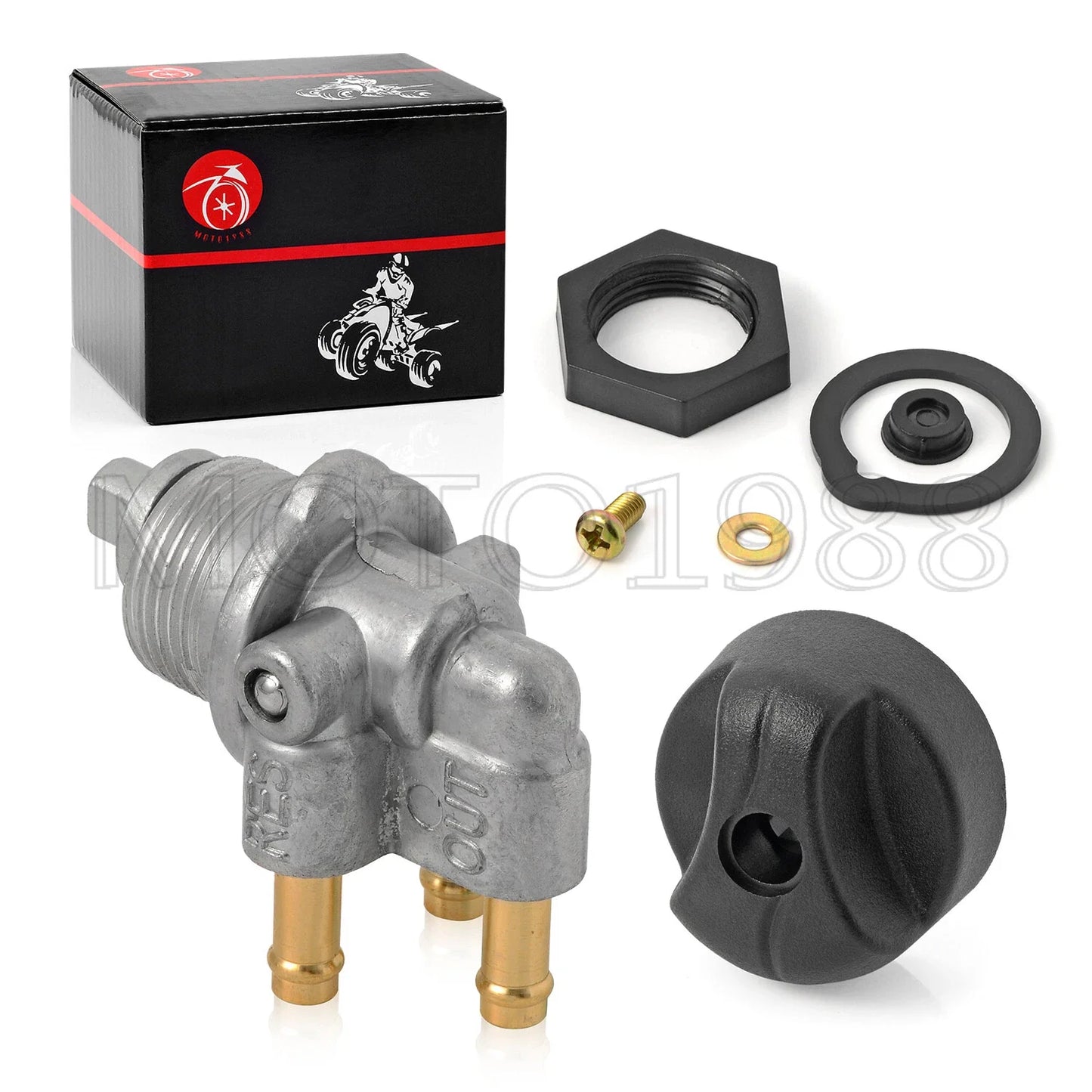 Fuel Valve Petcock 3 Way & Knob Nut for Sea Doo GTS, GTX (1992–2001)