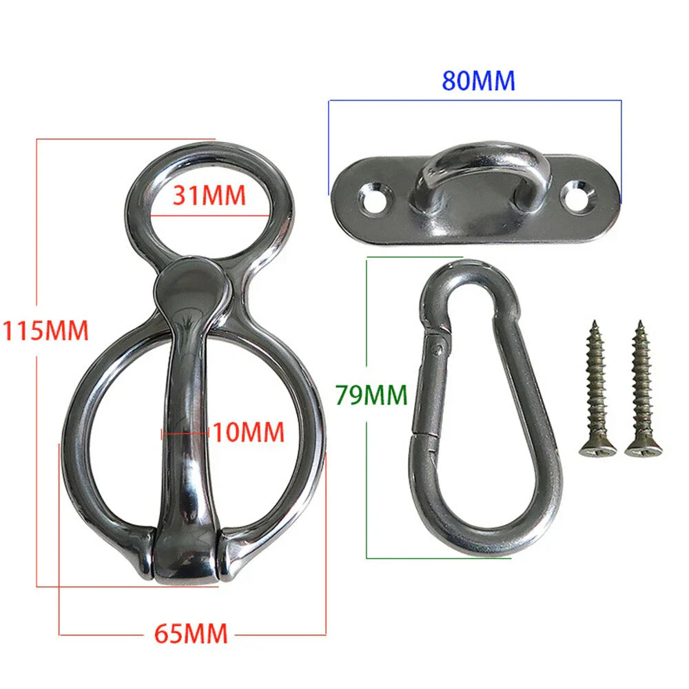 Stainless Steel Horse Tie Ring Rope Release Device for Equestrian Needs