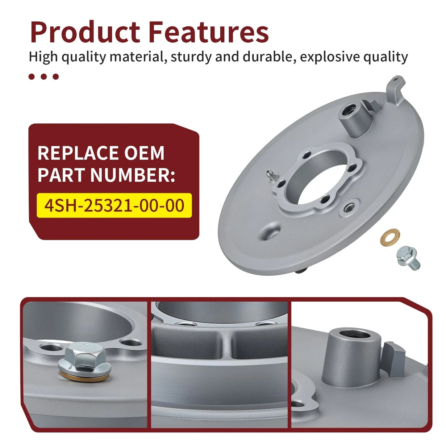 Rear Brake Drum Plate 2x4 4x4 for Yamaha Big Bear 350 (1996–1999)