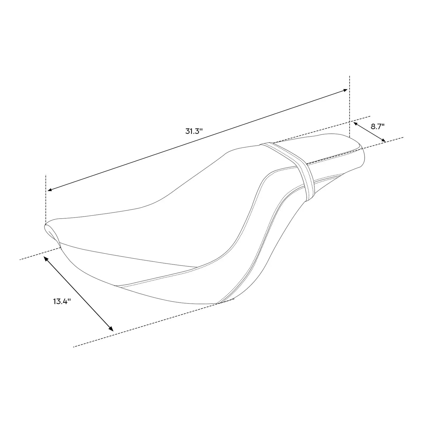 Up Rider Passenger Seat for Harley Softail Standard Slim Deluxe (2018-2025)
