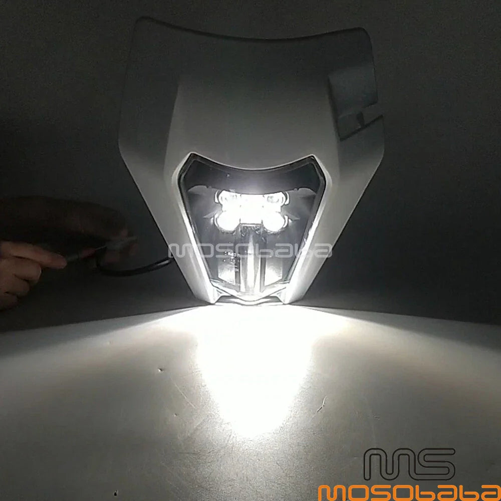 Dirt Bike LED Headlight E8 Lamp for XCF EXC FE TE 530 500 450 350 250 (2004-2023)