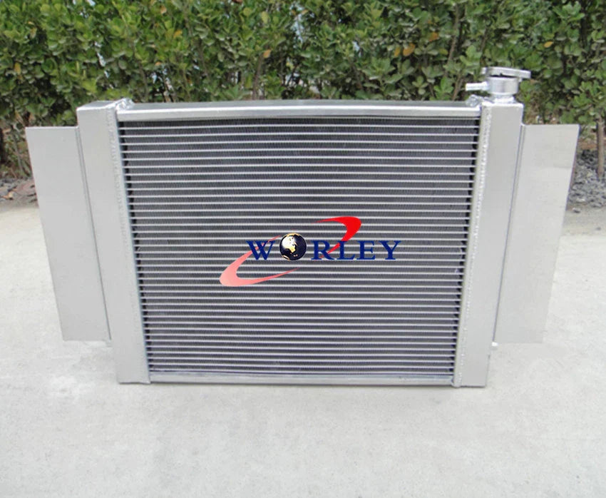 Aluminum Radiator + Fan for Mazda RX2 RX3 RX4 RX5 (1970-1978)