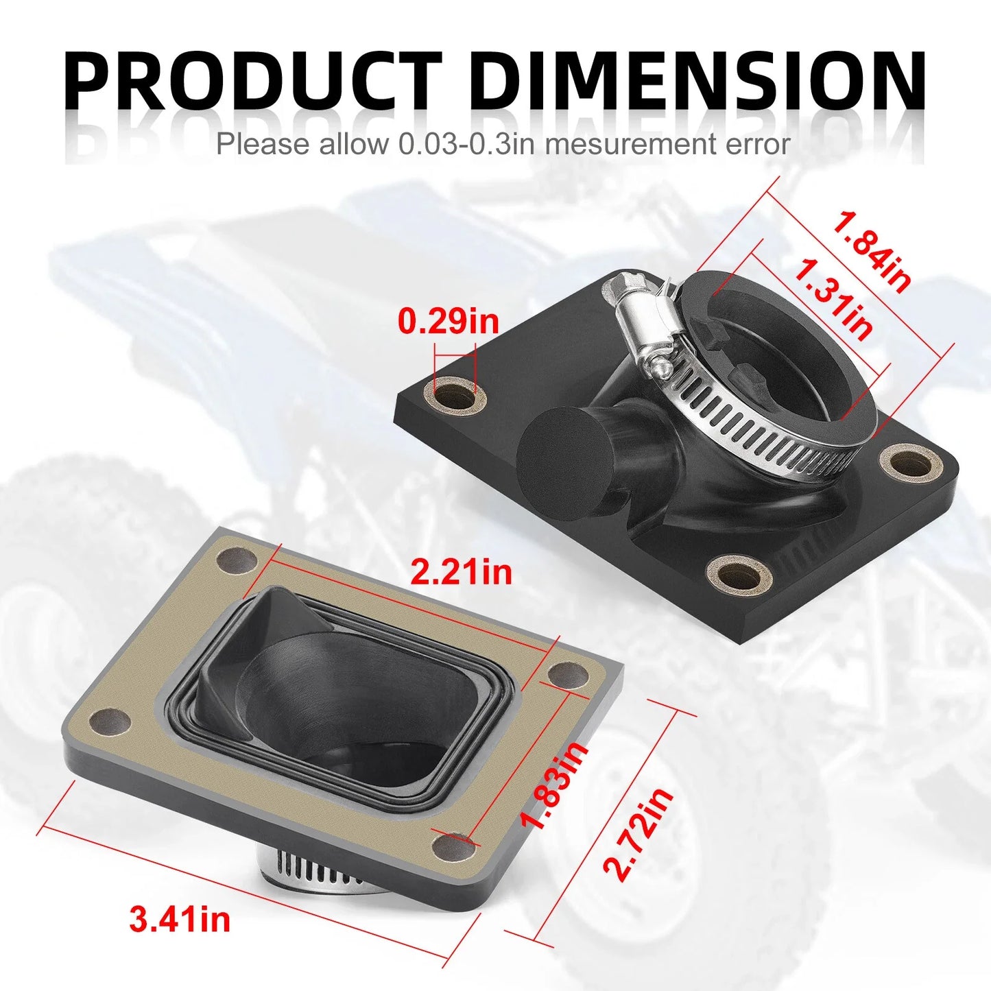 Carburetor Intake Manifold Boot for Yamaha YFS200 Blaster (1988–2006)