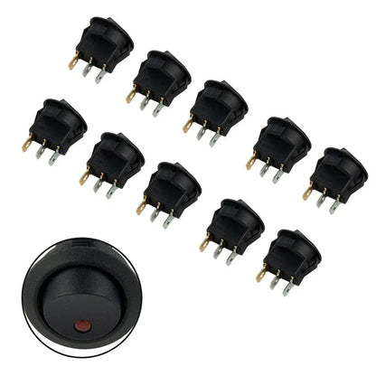 SPST Switch / 12V 10A / Rocker Red LED Light Fittings for Car Boat