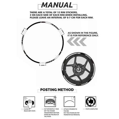 21" 19" Rim Stripes Wheel Stickers for Kawasaki KX 250F (2004-2021) Green