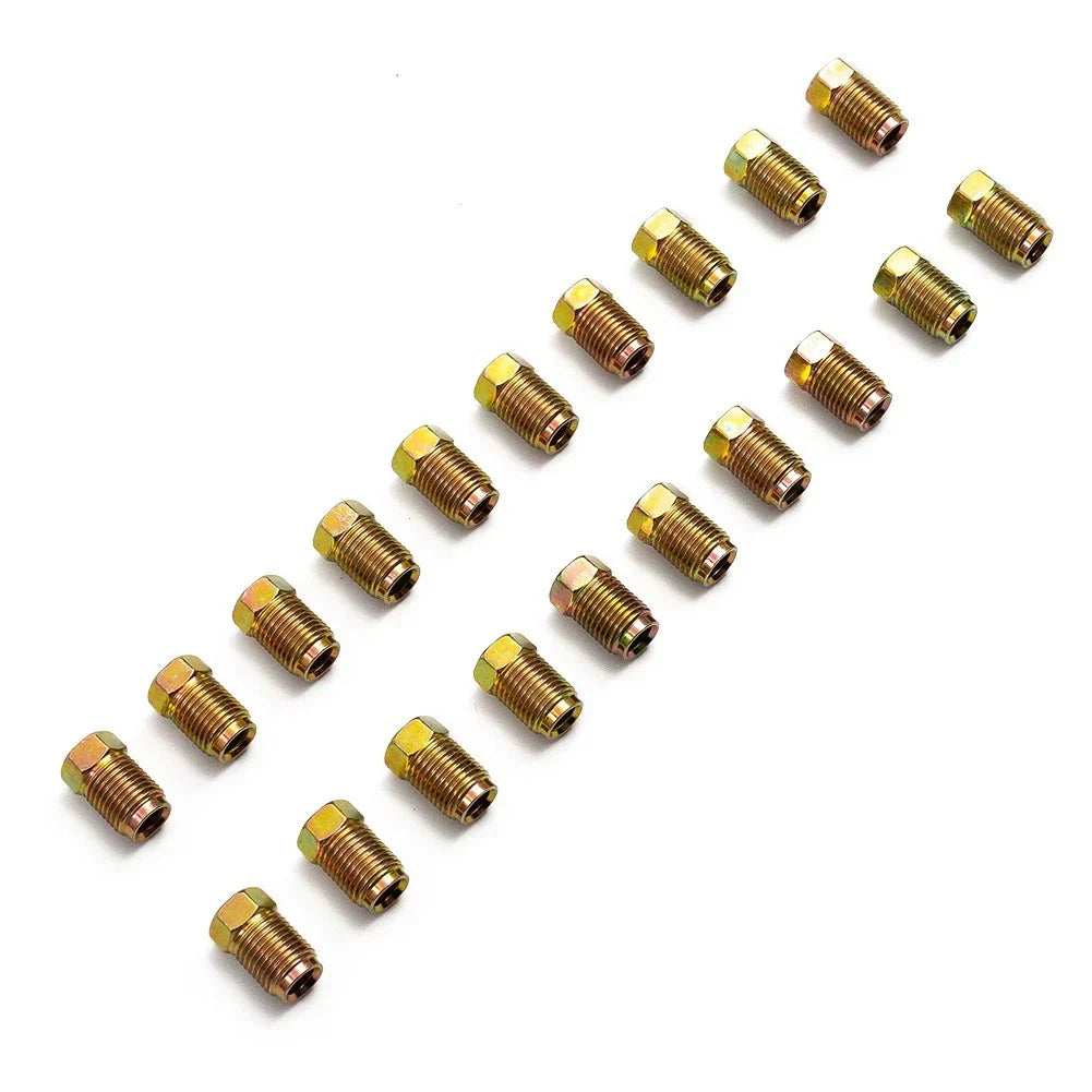 Metric Brake Line Fittings Nuts End Union 10mm1mm Zinc Set Inverted Flares
