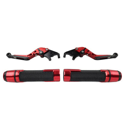 Red Extendable Brake Clutch Lever Grip Set for Yamaha YZF R1 (2009-2014)