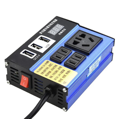 Portable DC12V/24V to DC110V/220V Car Power Inverter with Flexible Cable