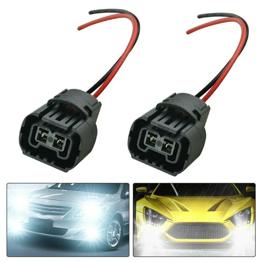 2 x Durable Wire Pigtail Female Connector Plugs for H16 Fog Light