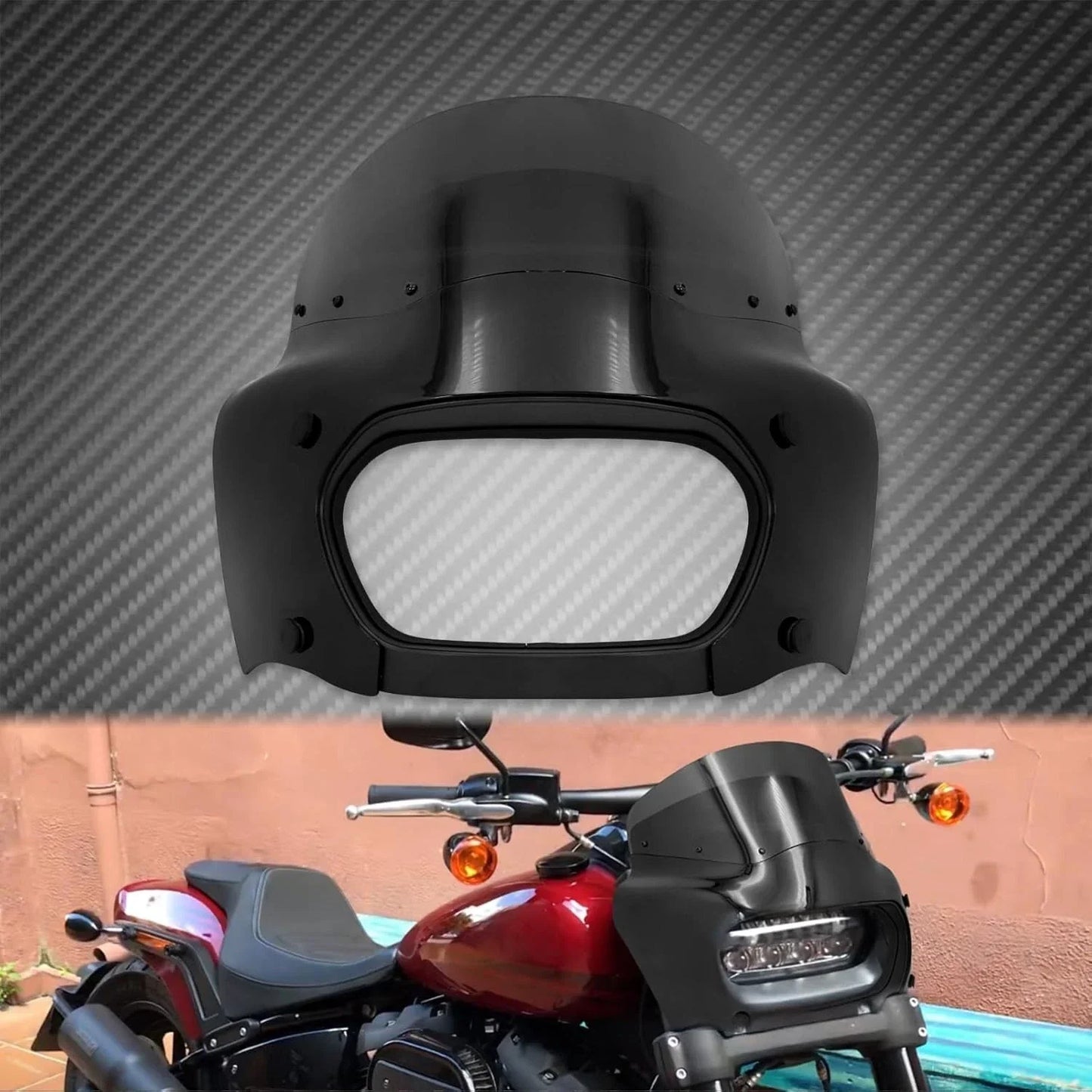 Motorcycle Headlight Fairing Mask for Harley Softail Fat Bob (2018-2022)
