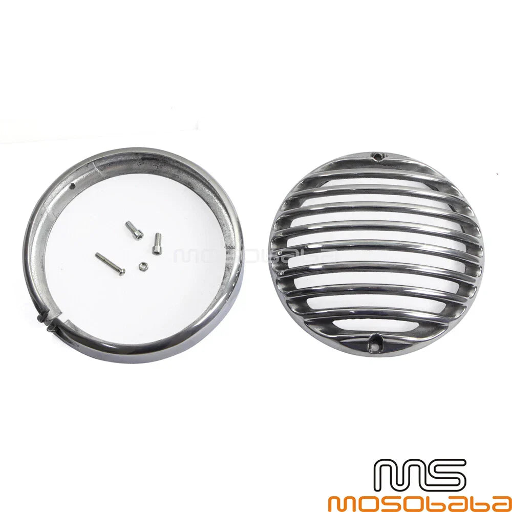 5-3/4" Chrome Headlight Grill Guard for Harley Sportster XL 883 1200 (2004-2023)