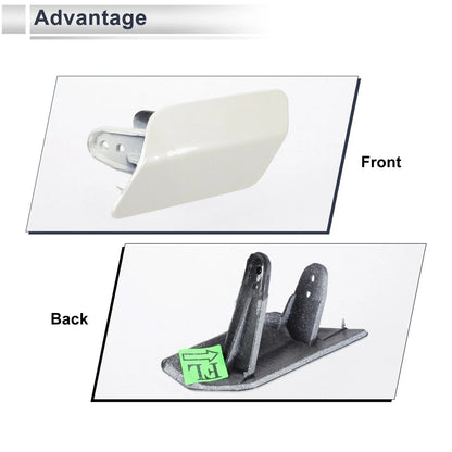 Front Left Bumper Headlight Washer Nozzle Cover Cap for BMW 3 Series White