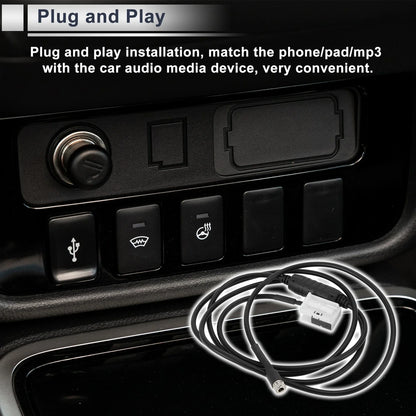 Audio Aux Adapter Cable Wire Stereo Radio Harness for BMW Car