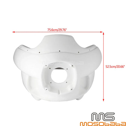 White Upper Lower Fairings w/7" Headlight & Mounts for Harley Low Rider (2016-2023)