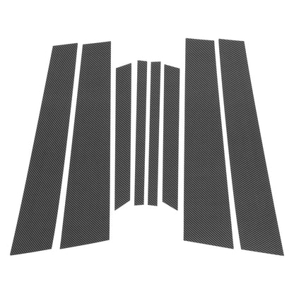 8 Pcs Door Pillar Window Trim for BMW X6 Carbon Fiber (2008-2014)