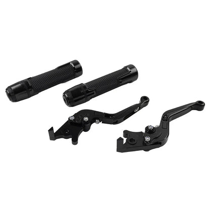 Black Extendable Brake Clutch Lever Grip Set for Honda CB1100 CB1300 (2013-2023)