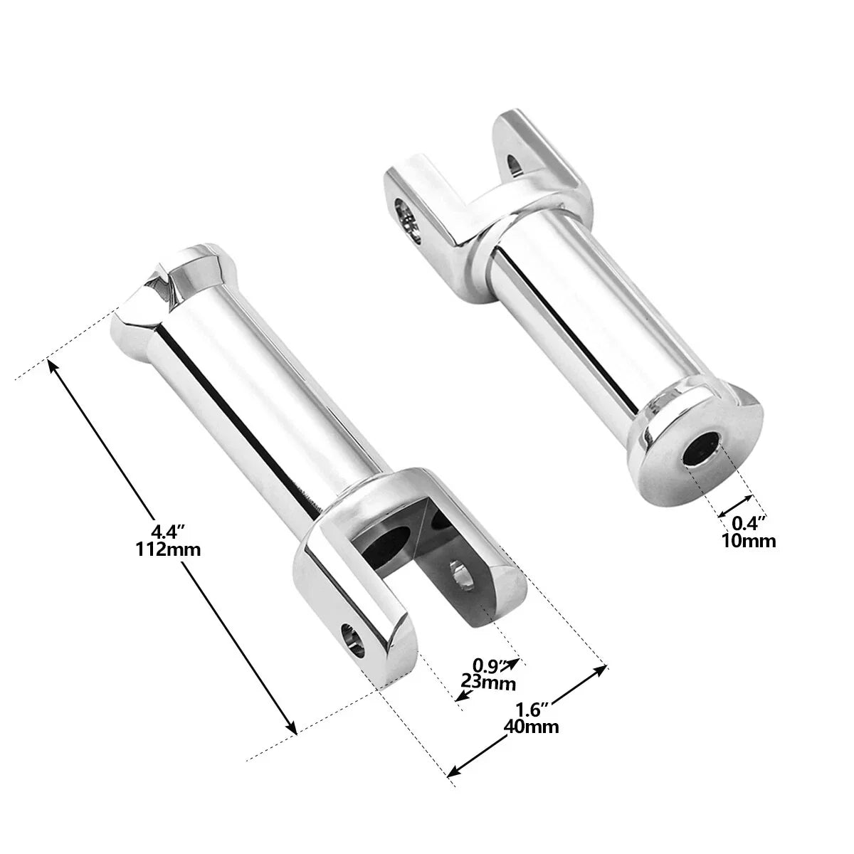 Chrome Rider Driver & Passenger Footpegs Bracket for Harley Low Rider (18-25)