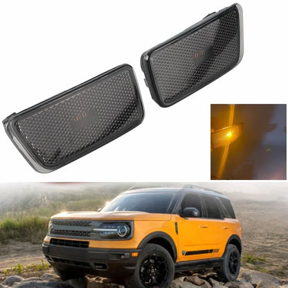 Smoke Lens Front LED Side Marker Lights for Ford Bronco Sport (2021-2023)