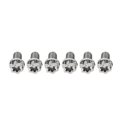 6pcs M6x35mm Titanium Torx Head Flange Screws for Motorcycle Bike Bicycle