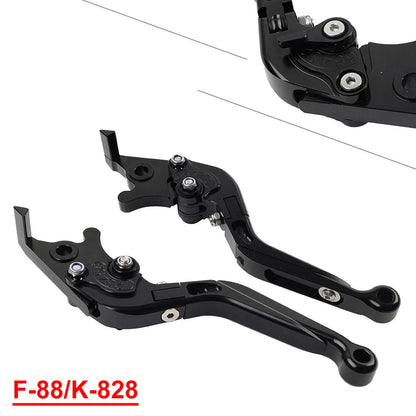 Extendable Brake Clutch Levers for Kawasaki Z1000 ZX6R  Black (2007-2018)