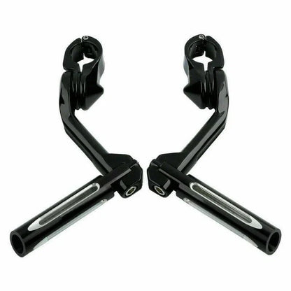 1 1/4" Black Foot Peg Mount Clamps for Harley